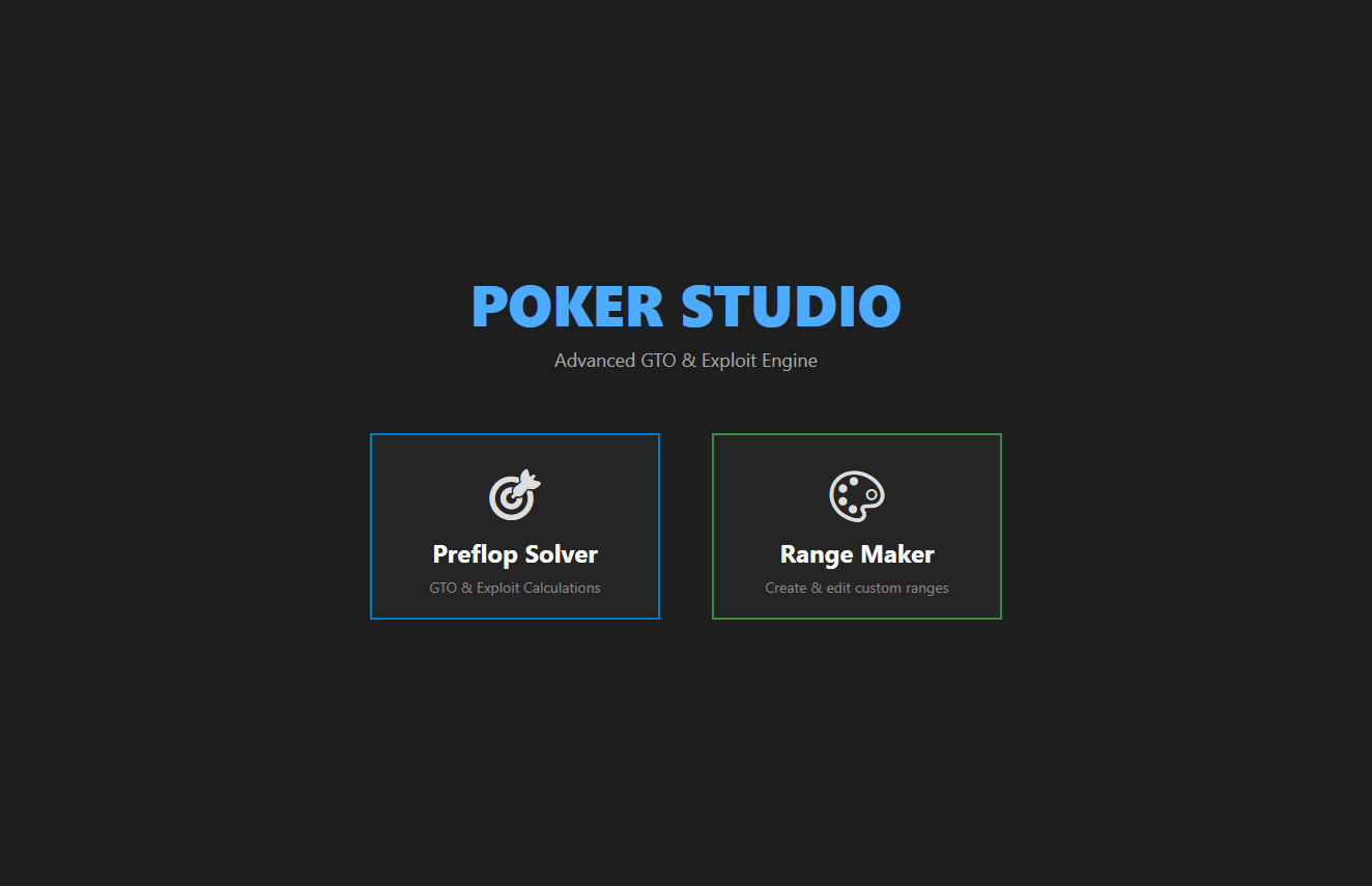 Poker Studio Interface